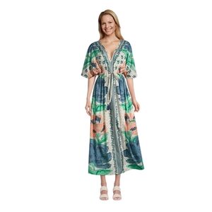 NWT - Cost Plus World Market - Floral Maxi Kafran Dress - S/M